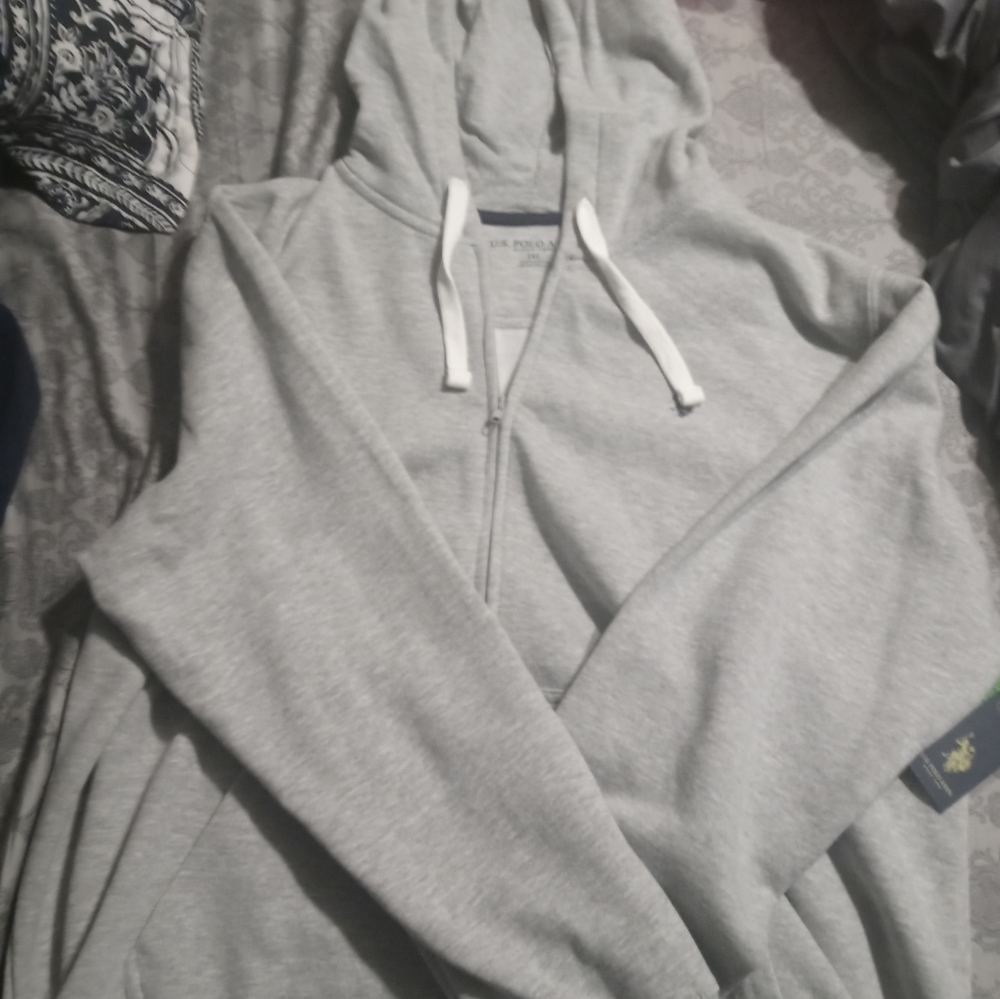 Men's us polo grey hoodie